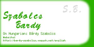 szabolcs bardy business card